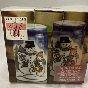 Winterland Christmas by Tabletops Unlimited Salt and Pepper Shaker Set